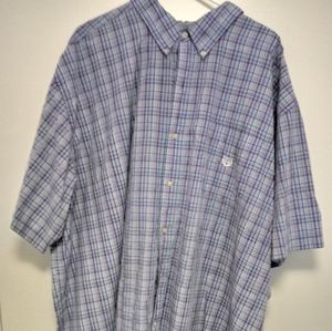 Mens short sleeve button down shirt